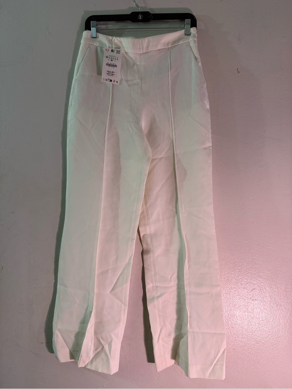 Zara Cream Straight-Leg Trousers